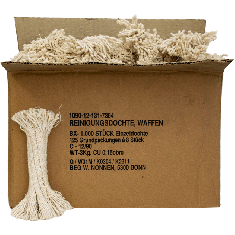 German Military Gun Cleaning Wicks, Case of 1,000